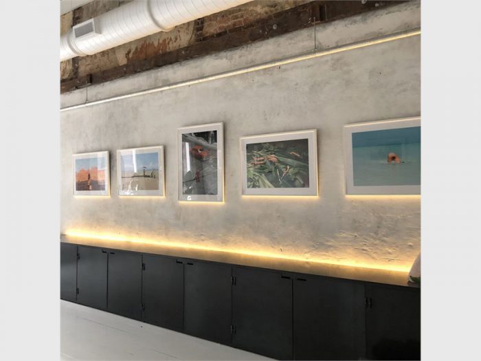 Here, Studio 633 is used for an art showing.