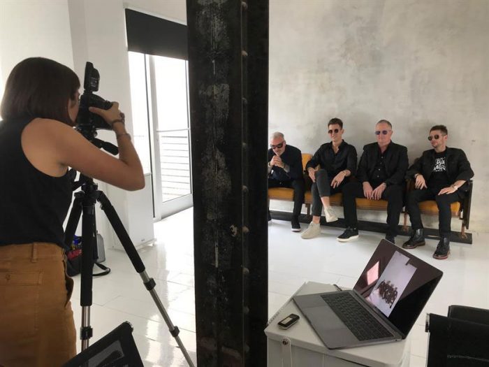 Photographer Augusta Sagnelli at work shooting the November/December SALON TODAY cover shoot.